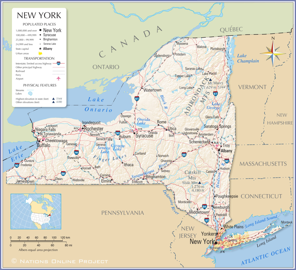 State map of New York